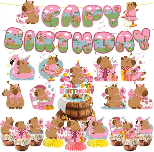 Vista 15 de 35 decoraciones de cumpleaños con texto en inglés "Isn't She Onederful", decoraciones de primer cumpleaños para niñas, fácil instalación, incluye