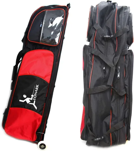 Vista 17 de LEONARK Bolsa de rueda de esgrima con barra de tracción para sable de espada y papel de aluminio - Hema Sword Bag Trolley Case para esgrima traje