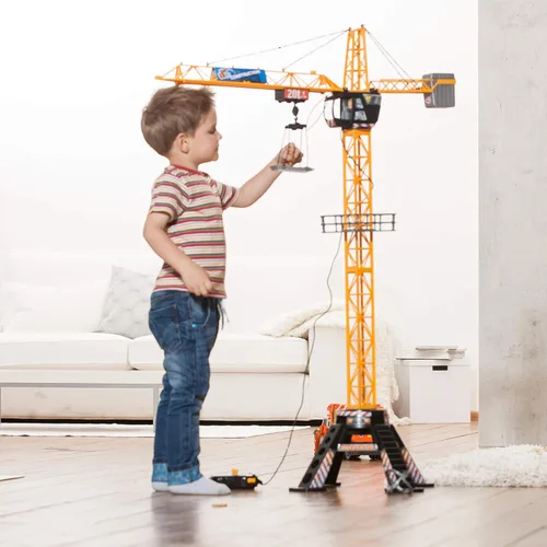 Vista 3 de DICKIE TOYS Mighty Construction Crane with Remote Control, 48" inches and 350 Degree Rotation Trolley, for Ages 3 and up