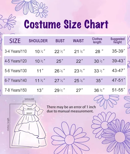 Vista 5 de Vestido Mirabel para niñas disfraz de Mirabel vestido Isabella disfraz de Halloween para niñas y niños