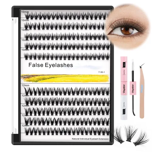 Vista 19 de →Vayator - Extensión de pestañas de visón, bandeja mixta de 0.39 a 0.70 pulgadas, pestañas postizas de volumen ruso natural 3D, pestañas postizas