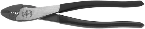 Klein Tools Herramienta de corte/prensado 1006, fabricada en Estados Unidos, engarza terminales y conectores sin soldadura de 10 a 22 AWG, con