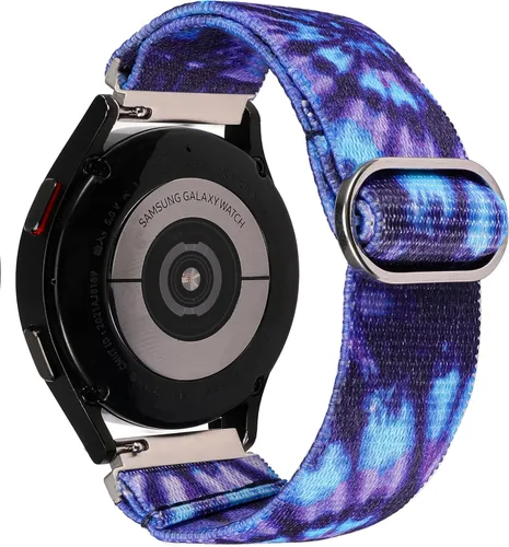 Vista 19 de TOYOUTHS Correa elástica de nylon de 20mm compatible con Samsung Galaxy Watch 7/6/5/4/FE/Active 2 de 40mm 44mm/Watch 6 Classic de 43/47mm/Watch 5