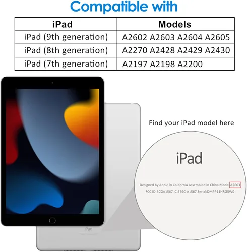 Vista 2 de JETech Protector de pantalla para iPad (10.2 pulgadas, modelo 2021/2020/2019, 9/8/7 generación), película de vidrio templado, 1 paquete