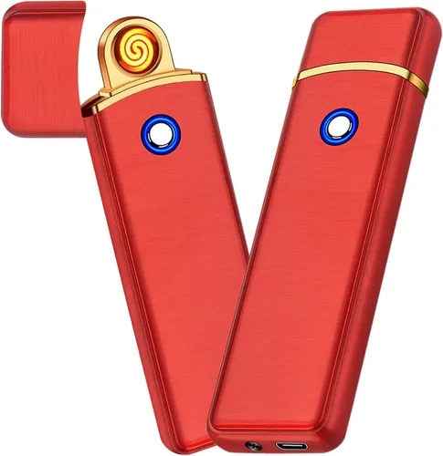 Vista 10 de Encendedor electrónico, encendedor inteligente recargable por USB, encendedor eléctrico fresco, portátil, de doble cara, resistente al viento, sin