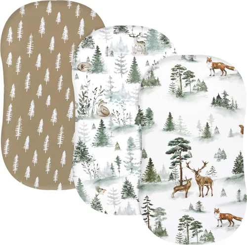 Vista 16 de PHF Paquete de 4 sábanas suaves de dinosaurio para cuna, cómodas sábanas transpirables para niños y niñas, 28 x 52 pulgadas, se adapta a colchones