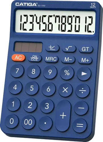 Vista 10 de CATIGA Calculadora de escritorio de 12 dígitos Calculadora de escritorio básica con pantalla LCD grande, botones grandes, 4 funciones, energía solar