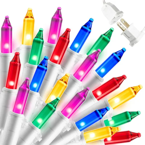 Vista 18 de Joiedomi Cadena de Luces de Navidad para Interior, 200 (2x100) Mini Luz Cálida de Hadas, Iluminación de 43 Pies para Decoración de Patio