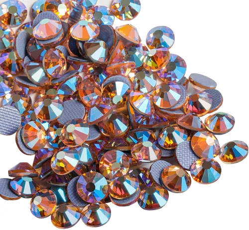 Vista 20 de Beadsland Hotfix - 1440 diamantes de imitación de cristal con parte trasera plana para manualidades, ropa, decoraciones de bricolaje, cristal AB