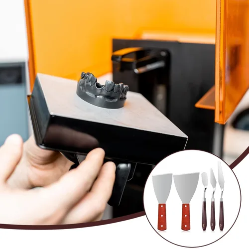Vista 7 de Minatee Herramienta de espátula de impresora 3D, 5 piezas, accesorios de raspador de impresora 3D, kit de herramientas de extracción con agarre