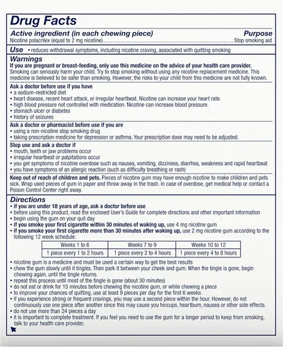 Vista 10 de Nicorette 2 mg de goma de mascar de nicotina para ayudar a dejar de fumar con el programa de apoyo conductual - Ayuda original para dejar de fumar