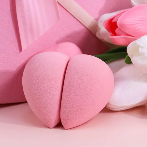 Vista 8 de BEAKEY - Juego de 2 esponjas de maquillaje, esponja de maquillaje para difuminar la base, acabado impecable al usarla con productos líquidos