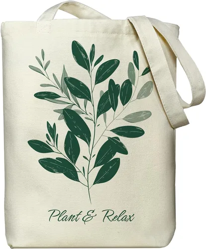 Vista 9 de itgowisa Bolsa de lona para mujer, bolsa de mano con bolsillo interior con cremallera, bolsa de lona con cremallera para compras, trabajo
