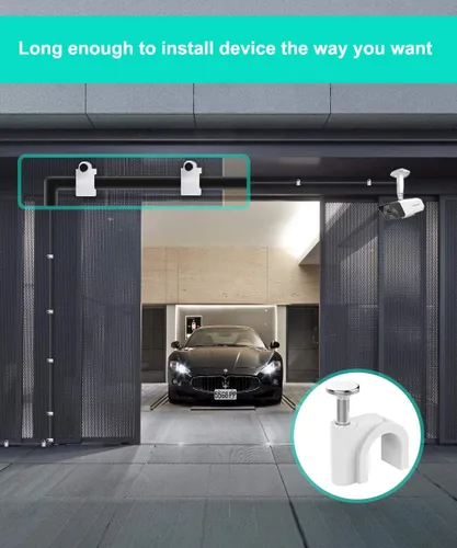 Vista 7 de Itramax Cable de extensión de 12 V CC de 10 pies, paquete de 2 unidades, fuente de alimentación plana de 0.217 in x 0.083 in, cable extendido de 22