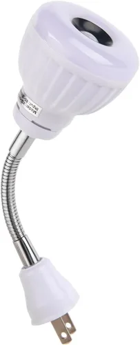 Luz con sensor de movimiento enchufable, luz nocturna del atardecer al amanecer, salida de CA, lámpara de pared para escalera, luz LED inteligente