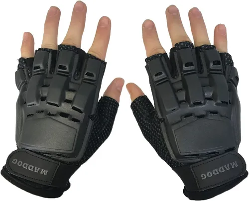 Vista 5 de Maddog Guantes tácticos de airsoft de paintball de medio dedo
