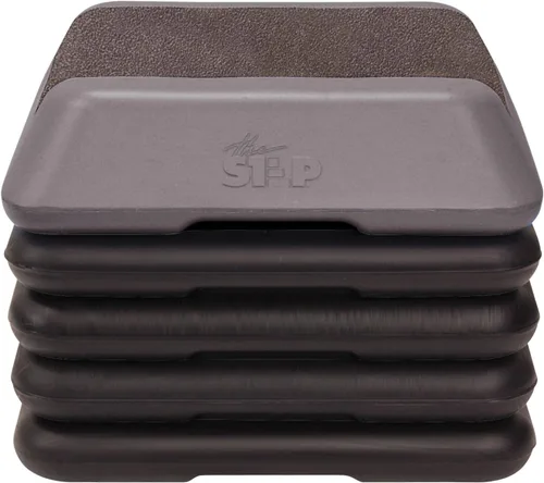 Vista 9 de The Step Plataforma aeróbica ajustable de paso alto con 4 elevadores, equipo de entrenamiento de gimnasio en casa, equipo de ejercicio de fitness