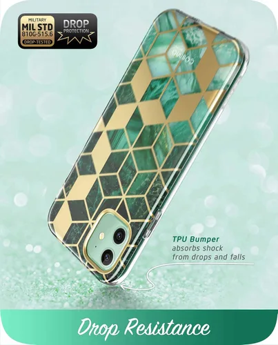 Vista 5 de i-Blason Cosmo Series - Funda para iPhone 11 (versión 2019), funda protectora delgada de cuerpo completo con protector de pantalla integrado Mármol