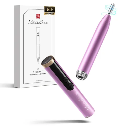Vista 19 de MelodySusie PocketNail - Taladro de uñas modular inalámbrico en forma de bolígrafo, kit extendido, PC100GR 20000 RPM, lima eléctrica recargable