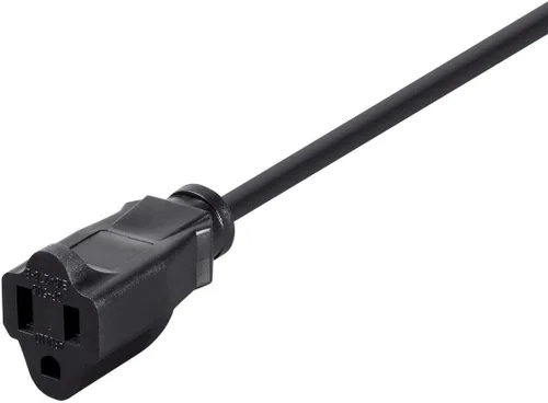 Vista 4 de Monoprice 105296 Cable de extensión de alimentación de 1 pie, 16 AWG, 13A (NEMA 5-15P a NEMA 5-15R), negro - 13A