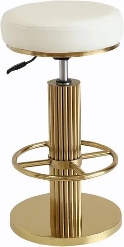 Vista 24 de FUNROLUX Gold Bar Stools, Adjustable Swivel Counter Height Barstools Black Negro