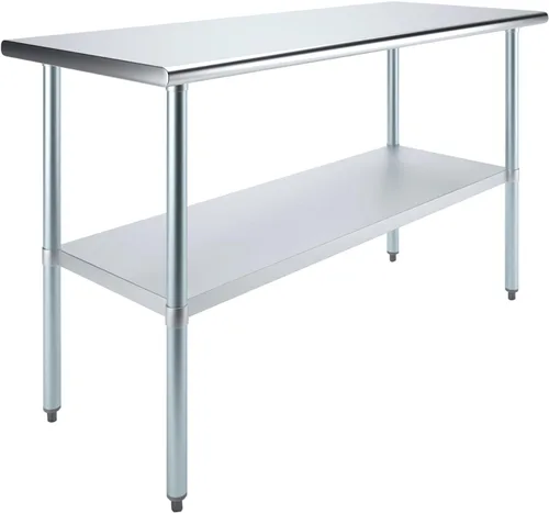 Vista 31 de Mesa de trabajo de acero inoxidable, mesa de metal