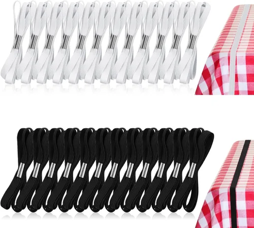 Vista 8 de Riakrum Correa elástica ajustable para mantel de mesa, cuerda elástica ajustable para sujetar la cubierta de mantel para picnic al aire libre