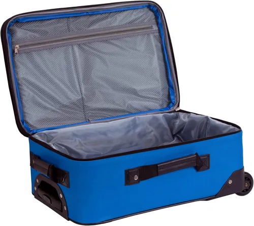 Vista 7 de Rockland juego de 4 piezas de valijas con ruedas y bolsas para viaje, Azul), F32-BLUE