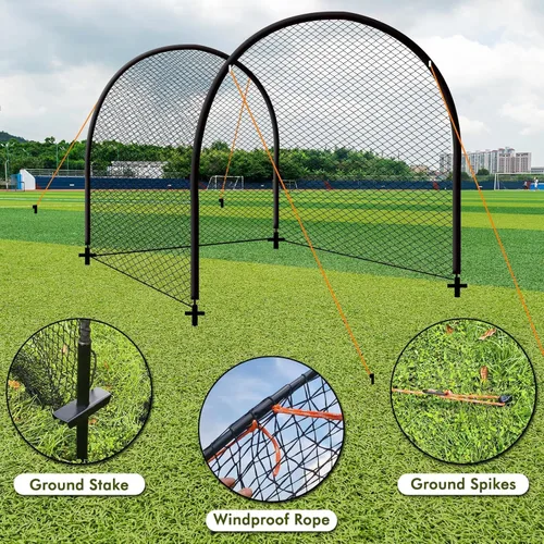 Vista 4 de Baseball Batting Cage for Backyard, Softball Cage Batting Net Portable with Carrying Bag Detachable Door with Hitting Target for Batting Training