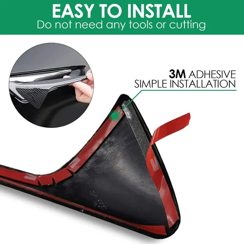 Vista 4 de 2 fundas laterales para cámara compatible con Tesla Modelo 3 (2017-2023) Modelo Y (2019-2022), cubiertas laterales de señal de giro, accesorios