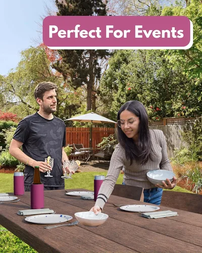 Vista 7 de PartyPrints Paquete de 100 fundas para enfriar latas delgadas de color rosa en blanco Plain Seltzer Enfriadores de sublimación a granel