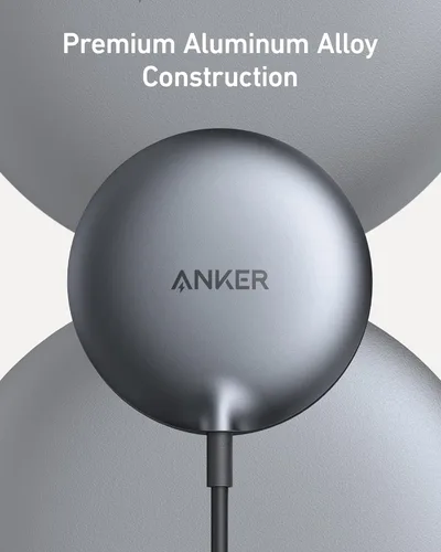 Vista 3 de Anker MagGo - Almohadilla de carga inalámbrica MagGo para iPhone 16, certificado Qi2, cargador inalámbrico de 15 W para iPhone 16/16 Plus/16 Pro/16