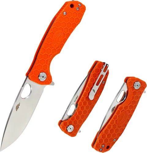 Vista 11 de Honey Badger Cuchillo de bolsillo mediano EDC Drop Point Cuchillo utilitario plegable hoja de acero de 3.2 pulgadas, clip de bolsillo reversible