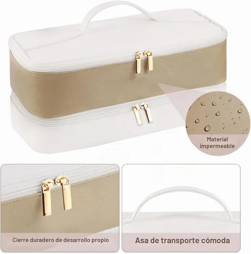 Vista 4 de Estuche de viaje de doble capa para Shark Flex Fusion/Glam Ceramic blanco dorado