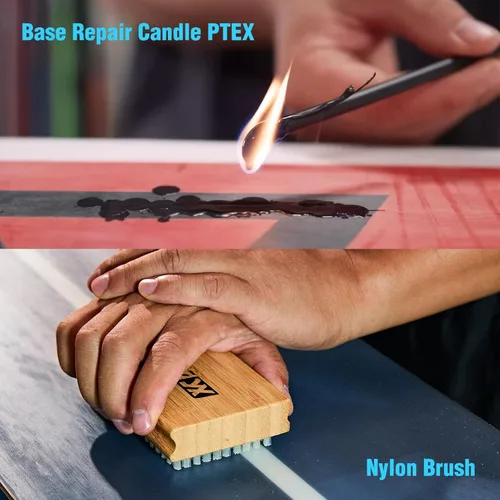 Vista 7 de XCMAN Complete Ski Snowboard Tuning Waxing Combo Kit with Waxing Iron,Ski Wax,Side Edge Tuner,Ptex Base Repair,Gummy Stone,Diamond Stones for ski