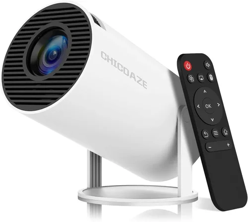 Mini proyector, proyector portátil HY300 PRO, proyector inteligente, compatible con 4K 1080P con doble banda WIFI6 5G inalámbrico 5.4 Bluetooth, 160