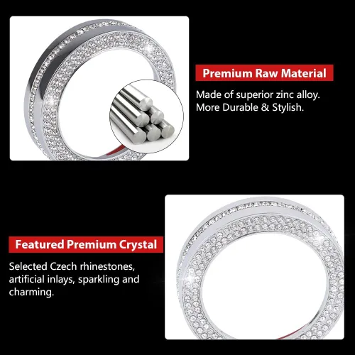 Vista 4 de PIFOOG Bling Explorer Accesorios para Ford 2023 2022 2021 2020 Cubierta de Perilla de Cambio de Marchas Calcomanía Cristal Perillas de Interruptor