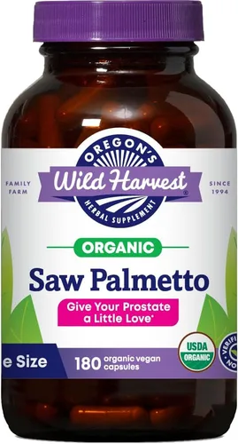 Vista 7 de Oregon's Wild Harvest Saw Palmetto Organic Capsules, 90 cápsulas vegetarianas, 1170 mg
