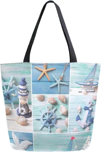ZzWwR Bolso de hombro extra grande con patrón realista, para playa, viajes, semana, gimnasio, compras de comestibles