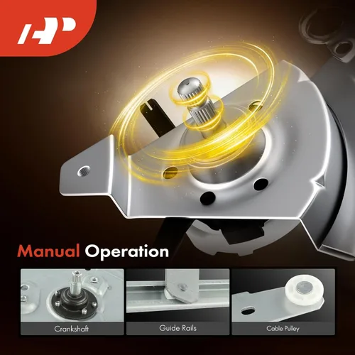 Vista 3 de A-Premium Elevalunas manual compatible con Volvo VN 1998-1999 2004, VNL 2000-2015, lado delantero izquierdo del conductor