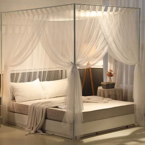 Vista 2 de Mengersi Cortinas de Cama con Dosel, Dosel de Cama, Doseles de Marco de Cama, Mosquitero de Cama, Accesorios de Decoración de Dormitorio