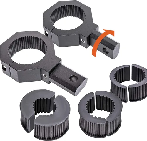 Vista 8 de Kit de abrazadera de barra de luz todoterreno ATV UTV [0.75"/1"/1.25" pulgadas] [360 grados] [2 tamaños de pernos] [aluminio] [1 unidad] abrazadera