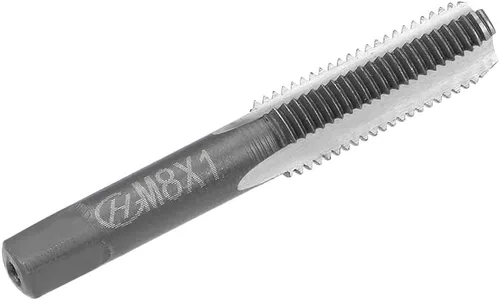 Vista 8 de uxcell Métrico M8 Rosca 1 paso 3 flautas rectas H2 herramienta de aleación de acero inferior y tornillo cónico Juego de roscas para reparar 1 par