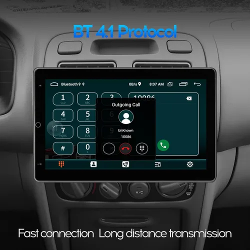 Vista 5 de 10 pulgadas IPS Full Touch 2+32 GB pantalla de rotación automática Android Radio coche audio vídeo reproductor estéreo para un solo DIN con CarPlay