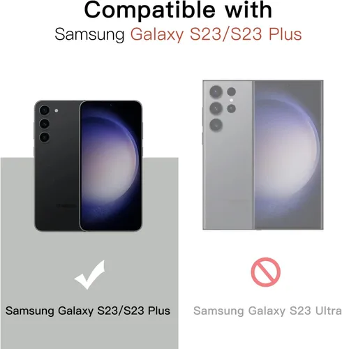 Vista 2 de JETech Protector de lente de cámara para Samsung Galaxy S23 5G de 6.1 pulgadas/S23 Plus 5G de 6.6 pulgadas, cubierta de anillo individual de metal