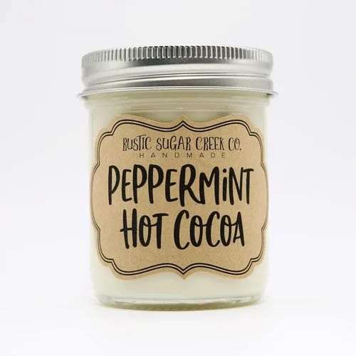 Peppermint Hot Cocoa Scented Candle, Chocolate Gifts For Women, Hot Chocolate Candle, Fall Candles, Autumn Candles, Gifts For Friends, Cozy Gifts,