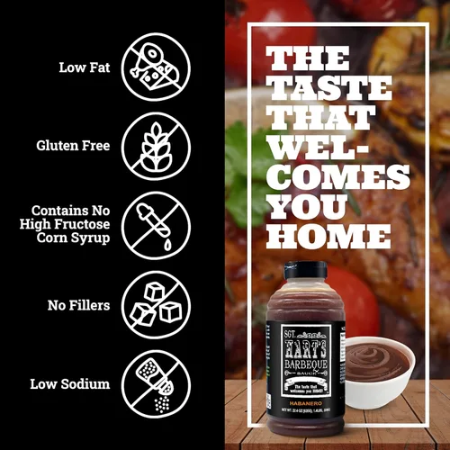 Vista 7 de SGT. Hart's Salsa de barbacoa habanero 22.4 onzas, sabor ardiente, salsa versátil para glaseados, adobos y salsas, salsa artesanal para carne