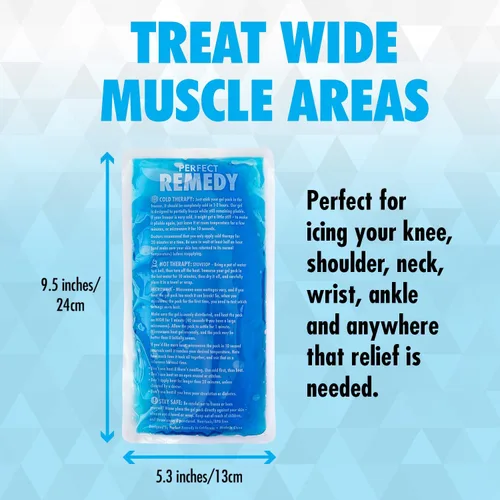 Vista 5 de Perfect Remedy - Juego de compresas de gel frío y caliente, compresa de hielo reutilizable para lesiones para rodilla, hombro, espalda, cuello