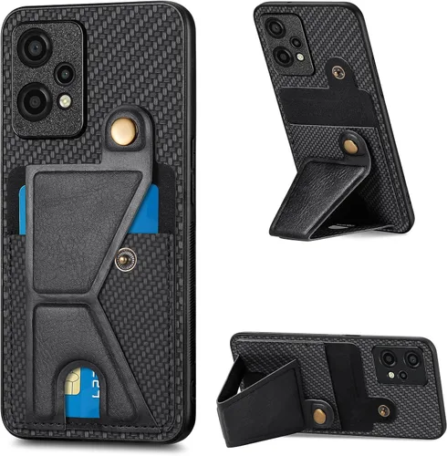 Funda para Oppo K10x / OnePlus Nord CE 2 Lite 5G Funda para Realme 9 5G / 9 Pro / Q5 / V25 Funda de piel sintética con ranuras para tarjetas con