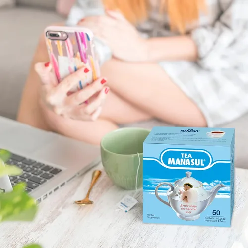 Vista 3 de MANASUL CLÁSICO - Infusión laxante a base de senna, menta, bálsamo de limón, regaliz y anís. Té de hierbas con efecto calmante. 50 bolsitas de té.